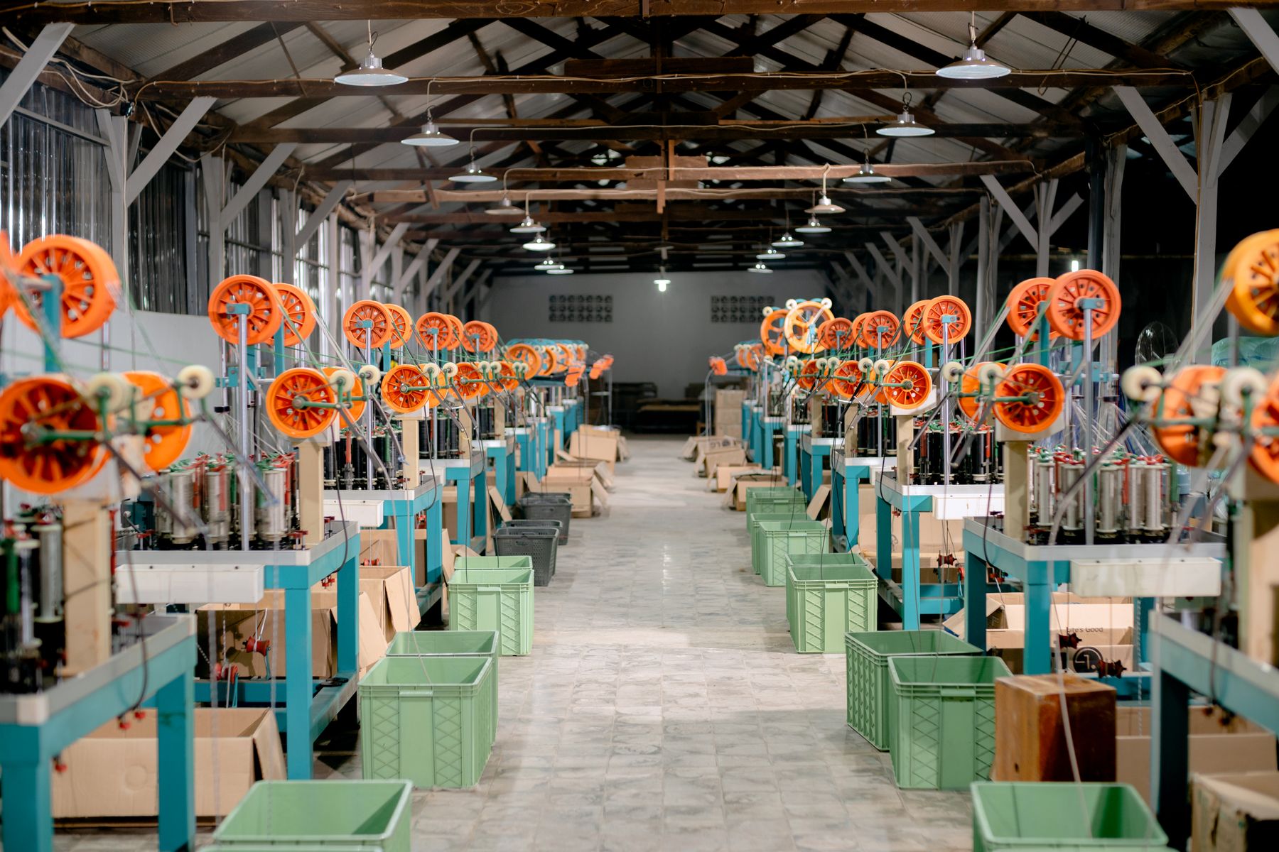 A light-filled industrial manufacturing facility